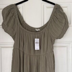 American Eagle Outfitters Olive Midi Dress